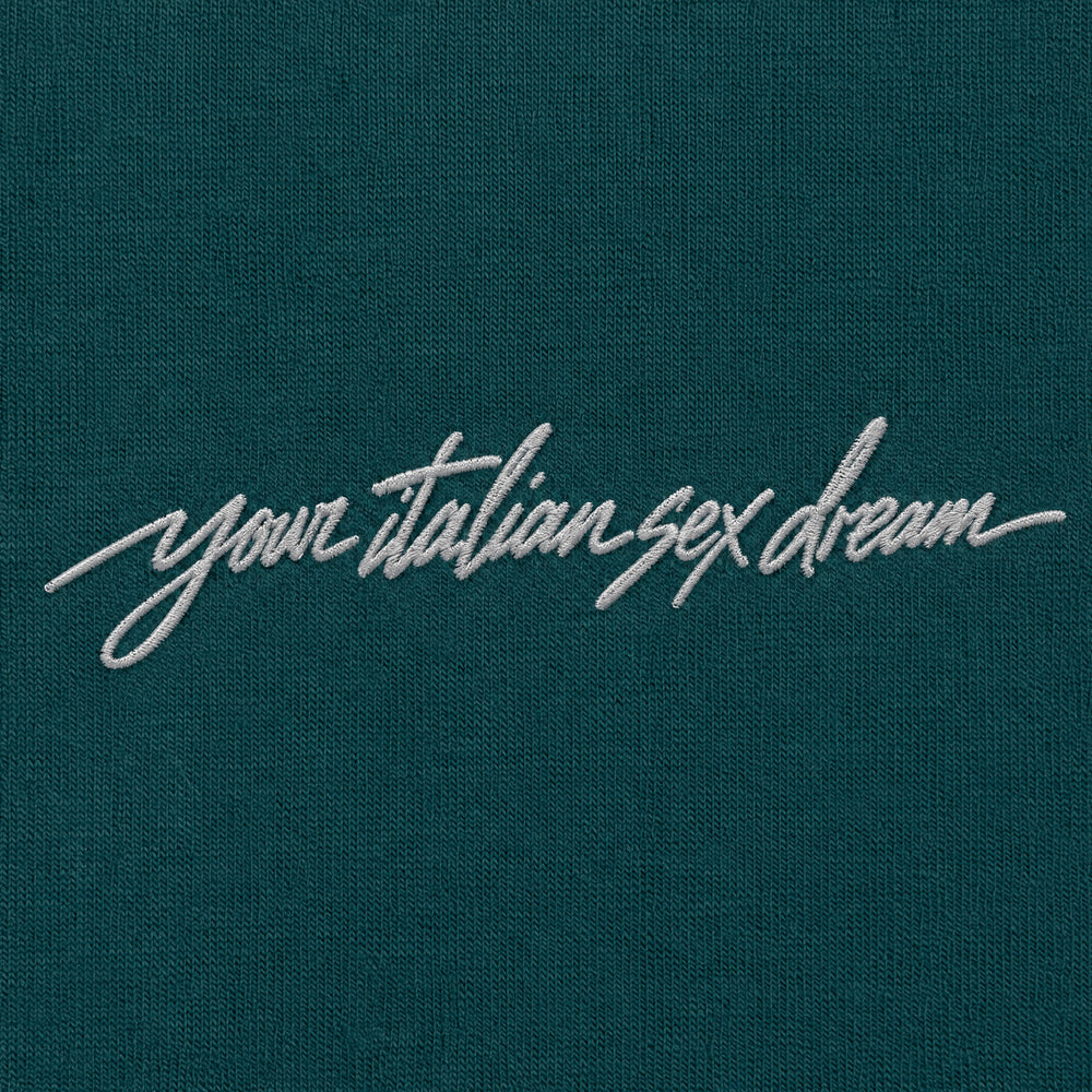 T-shirt your italian sex dream Petrolio - zoom ricamo