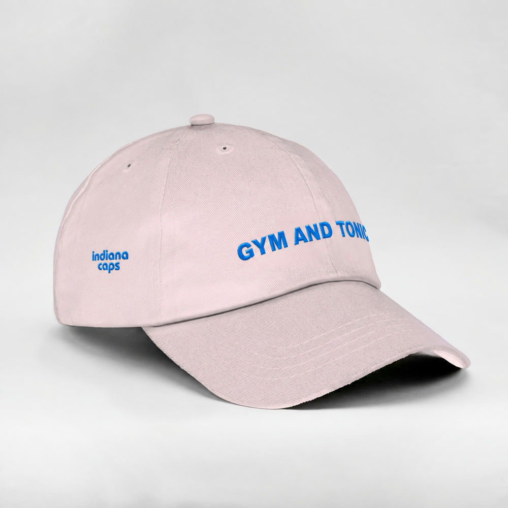 Cappellino Gym and Tonic rosa, tre quarti destra