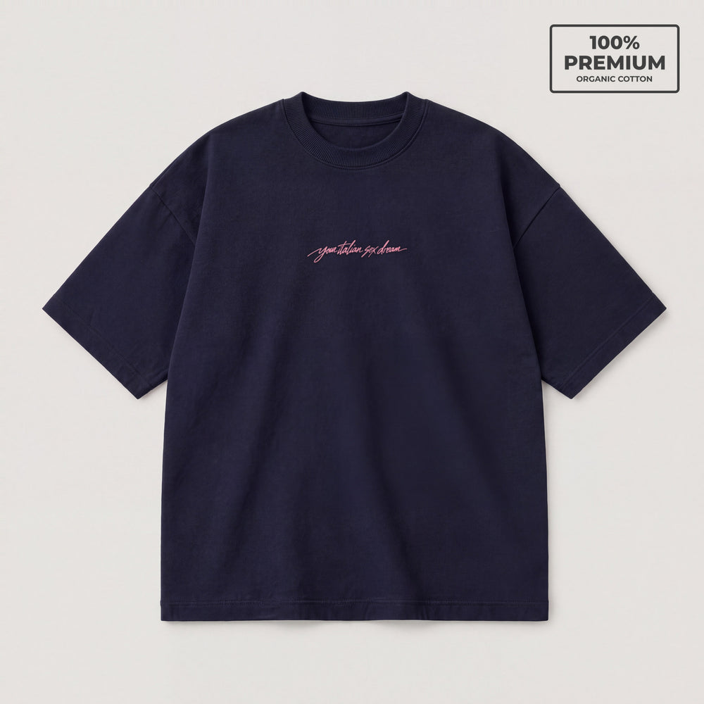 T-shirt your italian sex dream Blu - flat lay fronte