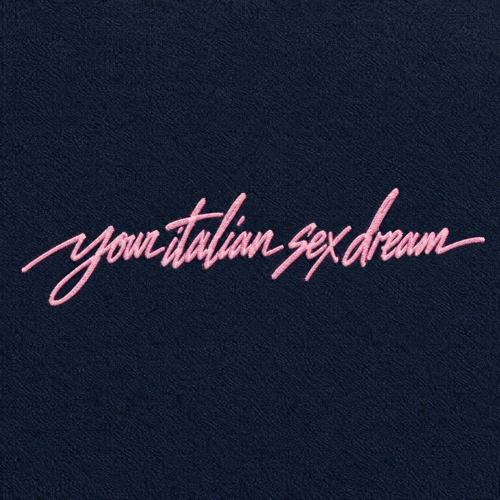 Felpa your italian sex dream Blu - zoom ricamo
