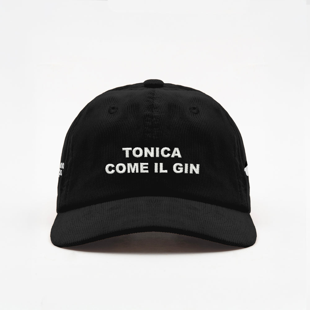 Cappellino in velluto a coste "Tonica come il Gin"