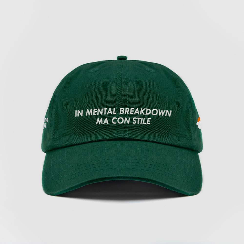 Cappellino in cotone "In mental breakdown, ma con stile"