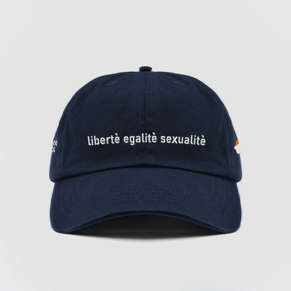 Cappellino in cotone "Libertè, ègalitè, sexualitè"