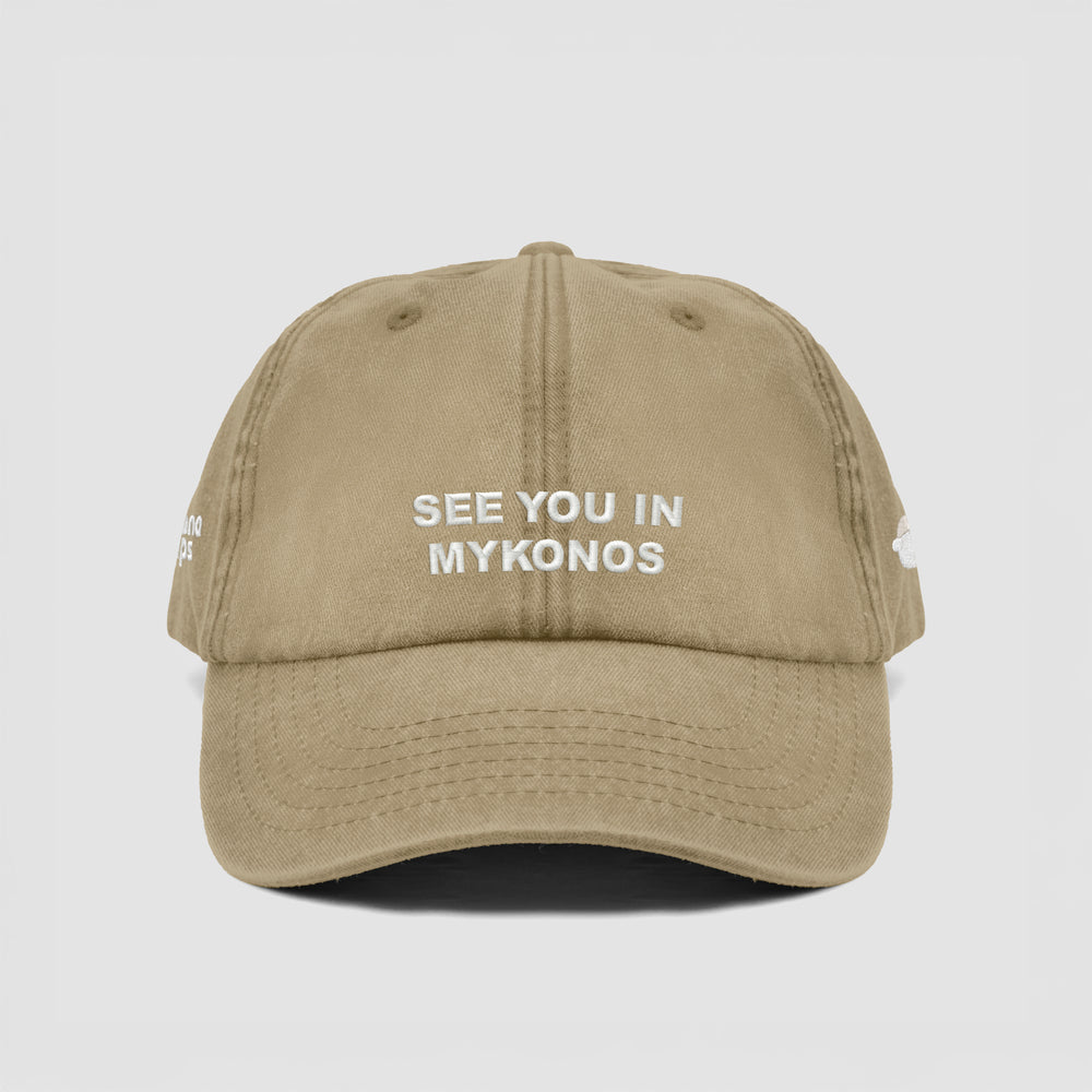 Cappellino vintage ''SEE YOU IN MYKONOS''