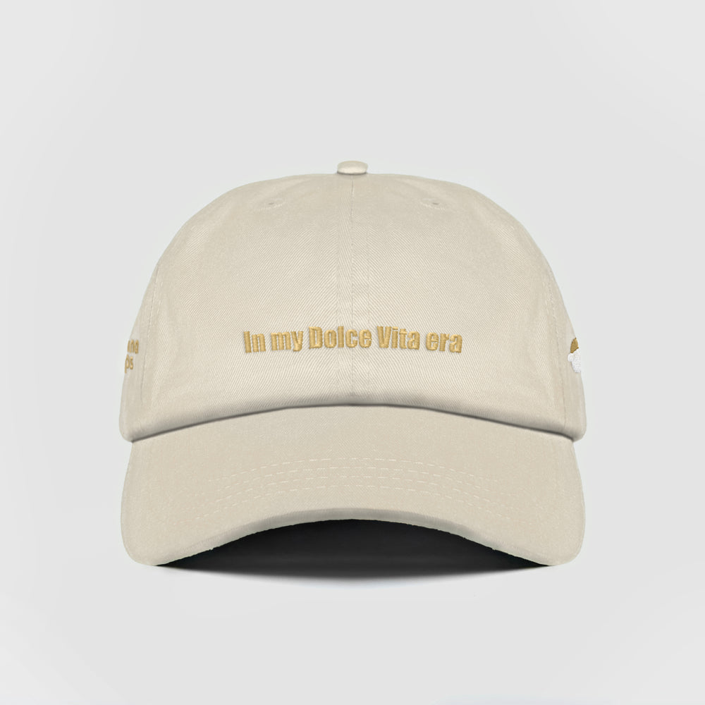 Cappellino in cotone ''In my Dolce Vita era''