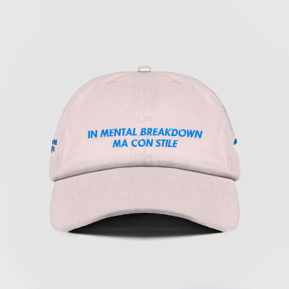 Cappellino in cotone "In mental breakdown, ma con stile"