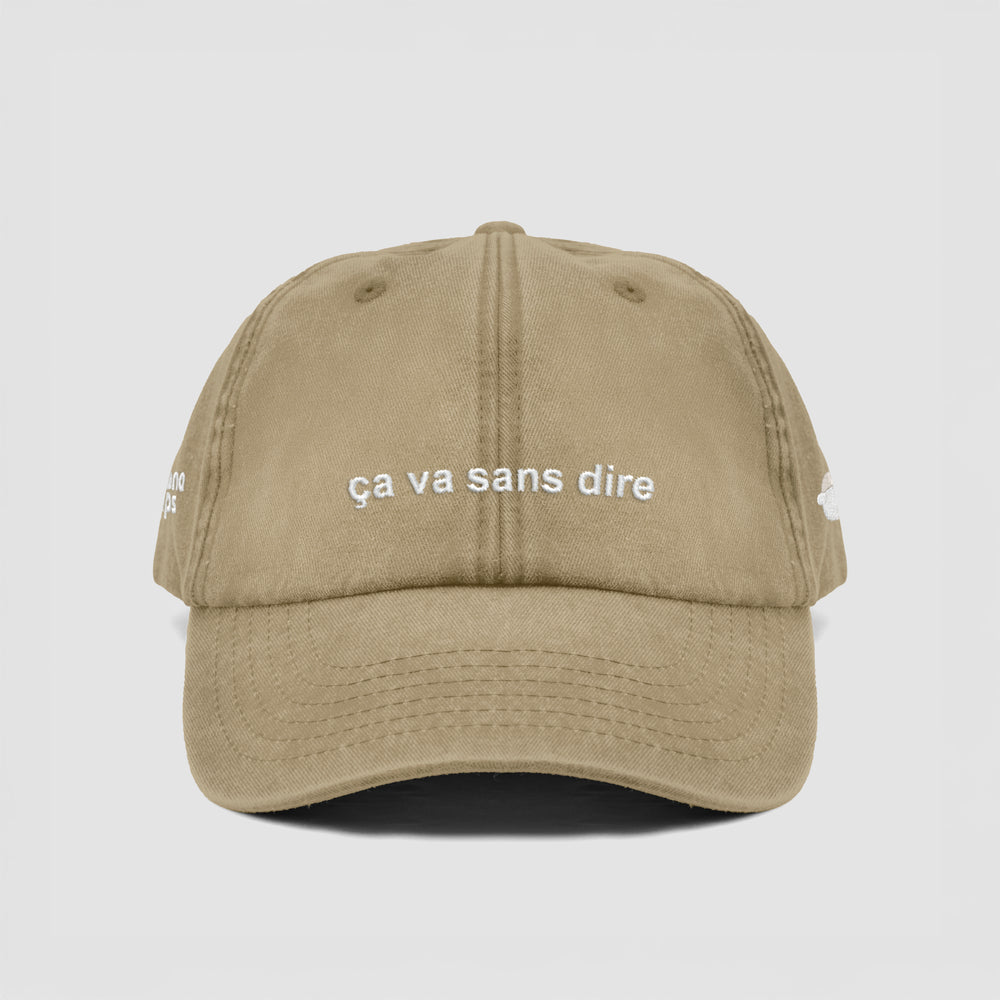 Cappellino vintage in cotone "ça va sans dire"