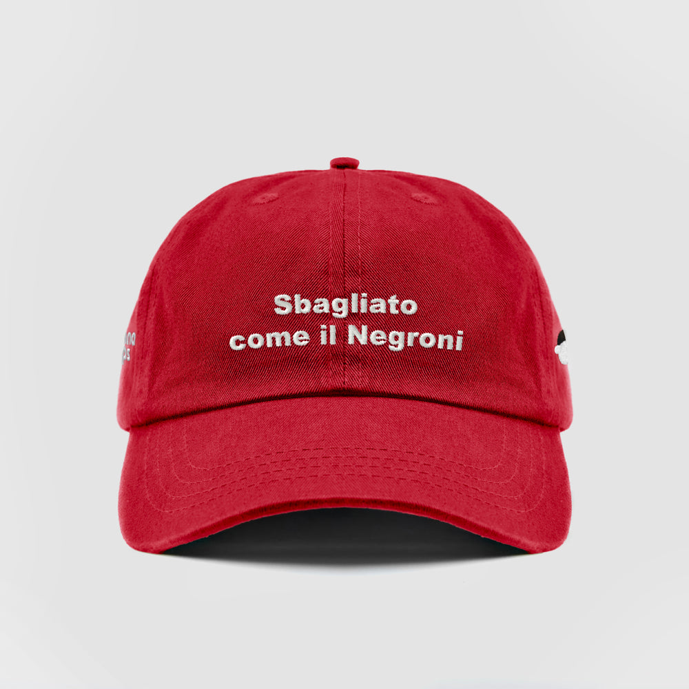 Cappellino in cotone "Sbagliato come il Negroni"