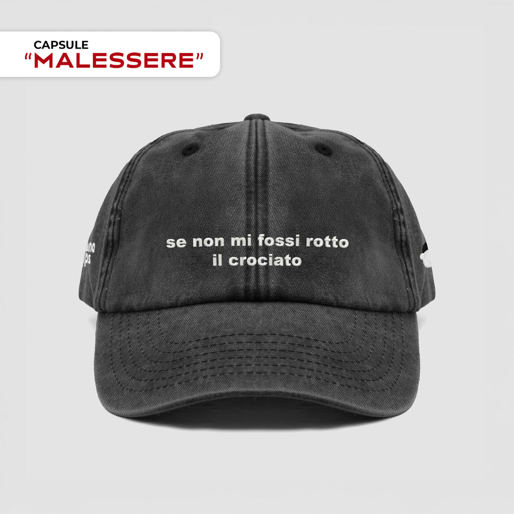 Cappellino vintage ''se non mi fossi rotto il crociato''