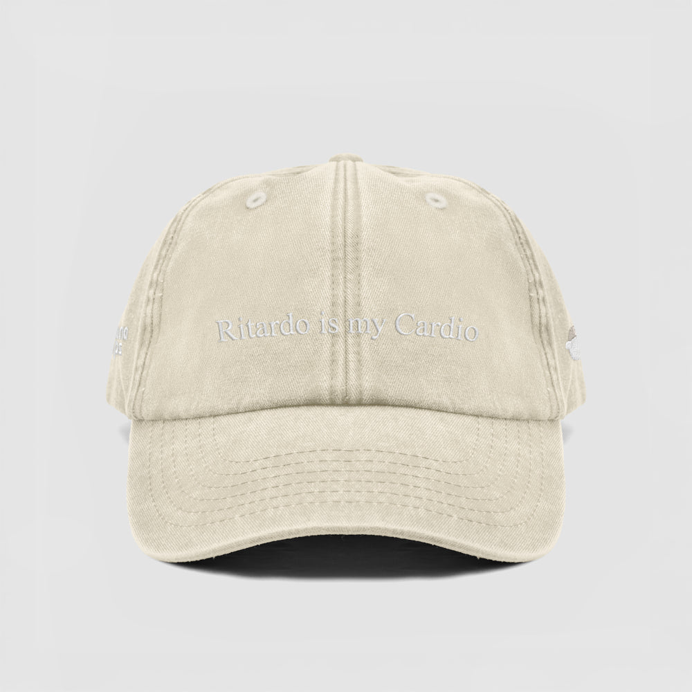 Cappellino vintage "Ritardo is my Cardio"