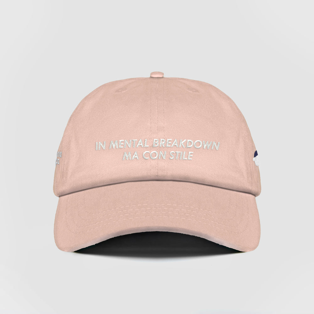 Cappellino in cotone "In mental breakdown, ma con stile"