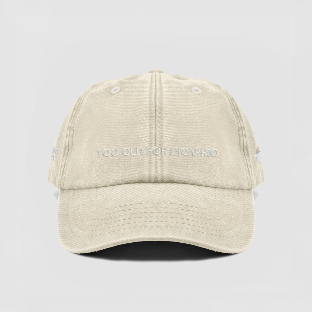 Cappellino vintage "TOO OLD FOR DICAPRIO"