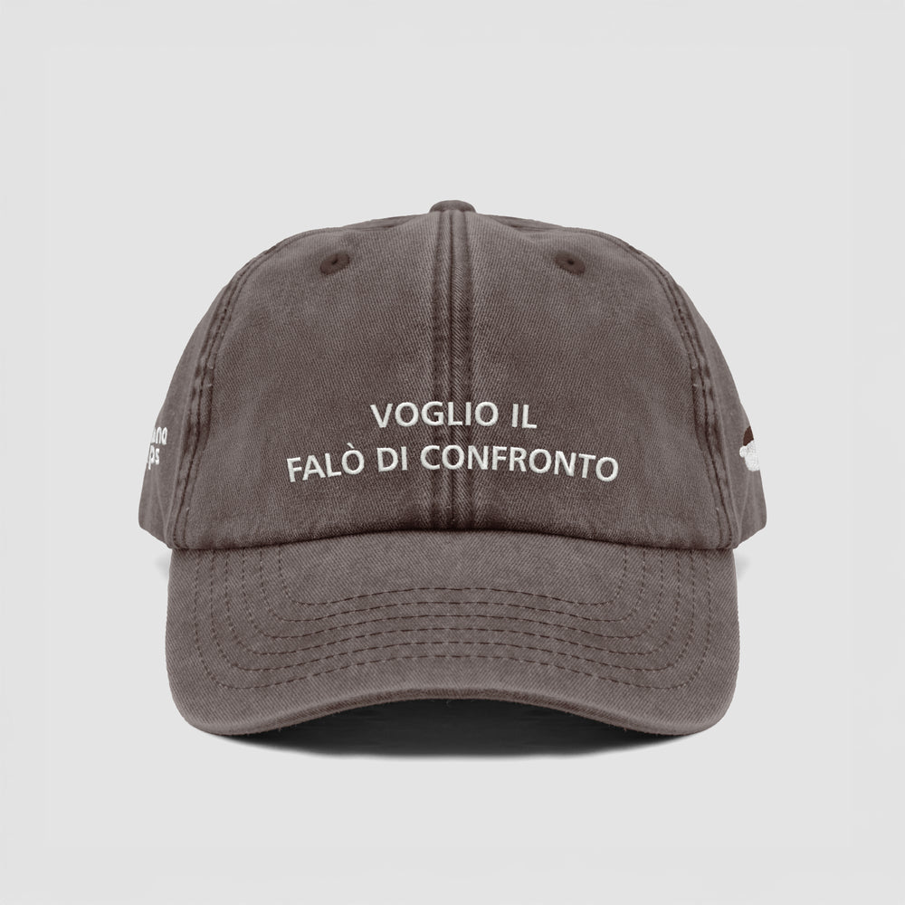 Cappellino vintage ''VOGLIO IL FALÒ DI CONFRONTO''