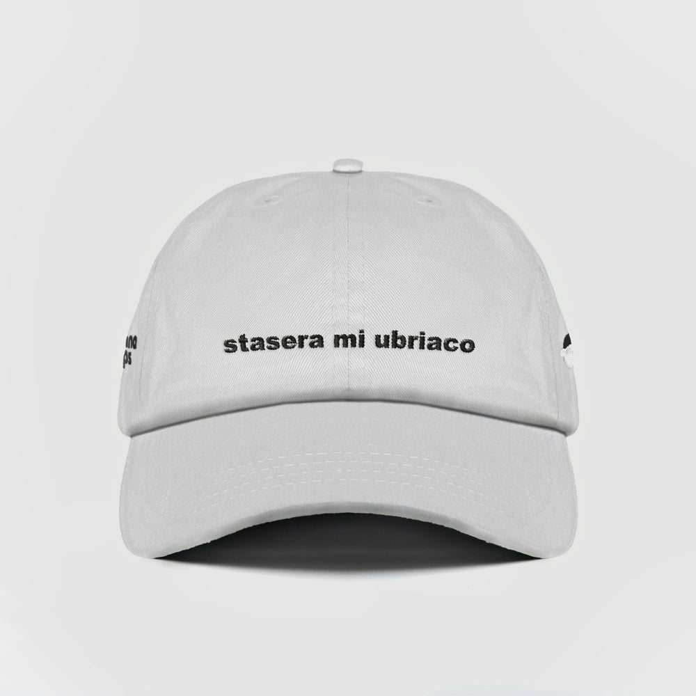 Cappellino in cotone "stasera mi ubriaco"