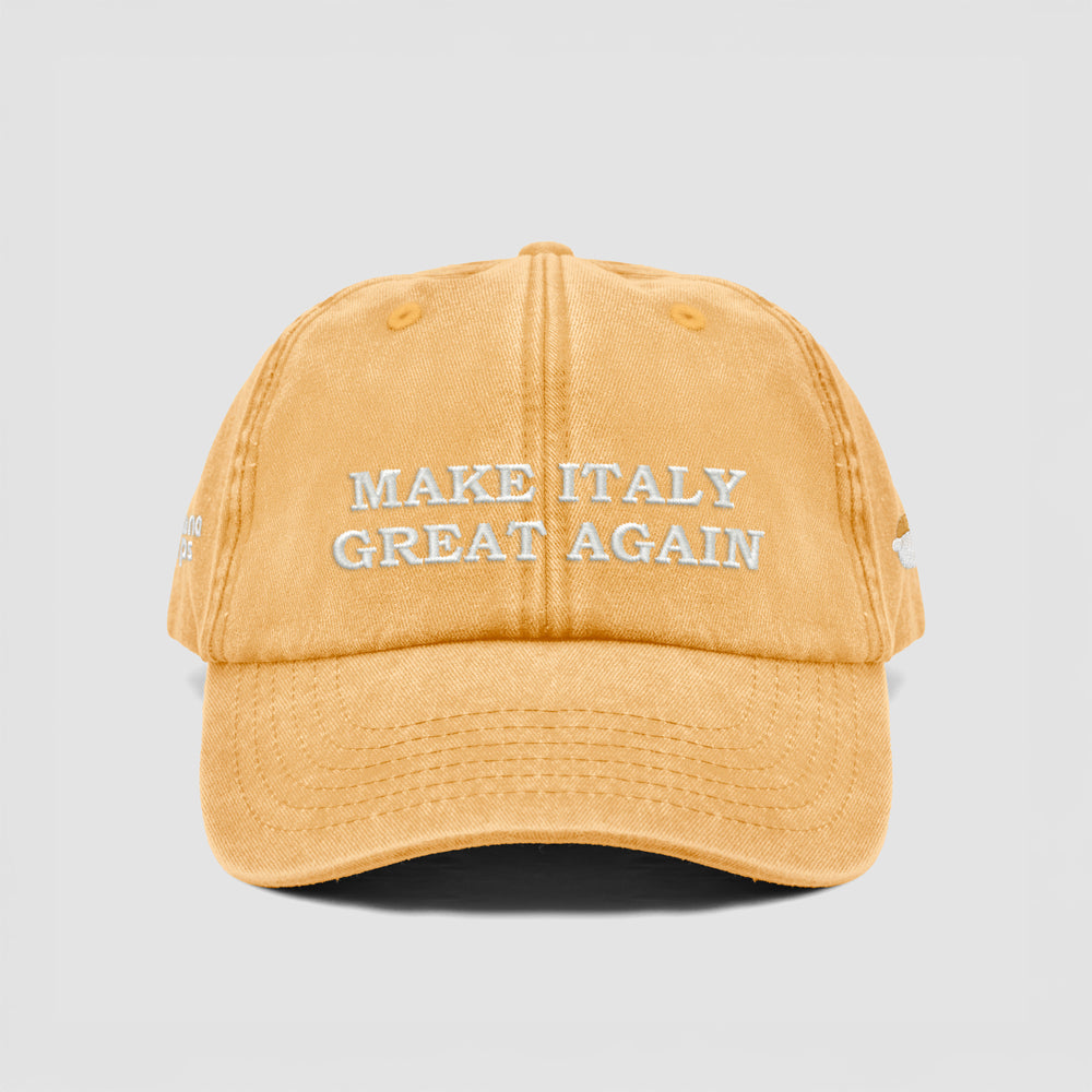 Cappellino vintage in cotone "Make Italy great again"