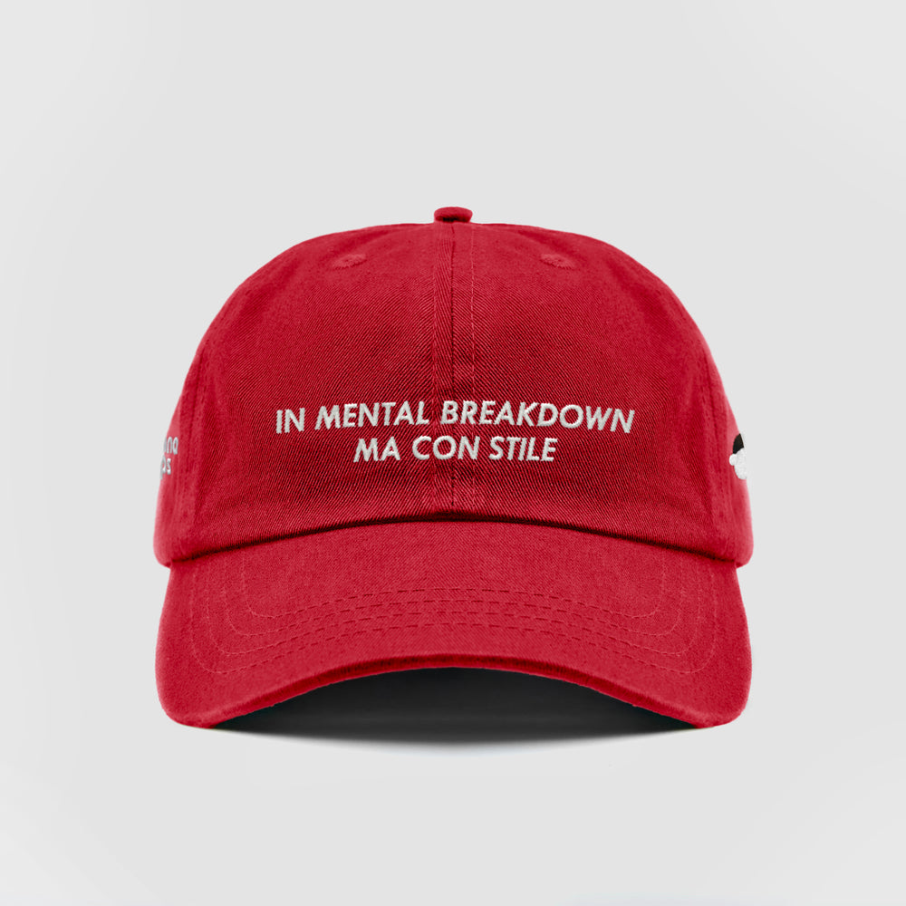 Cappellino in cotone "In mental breakdown, ma con stile"