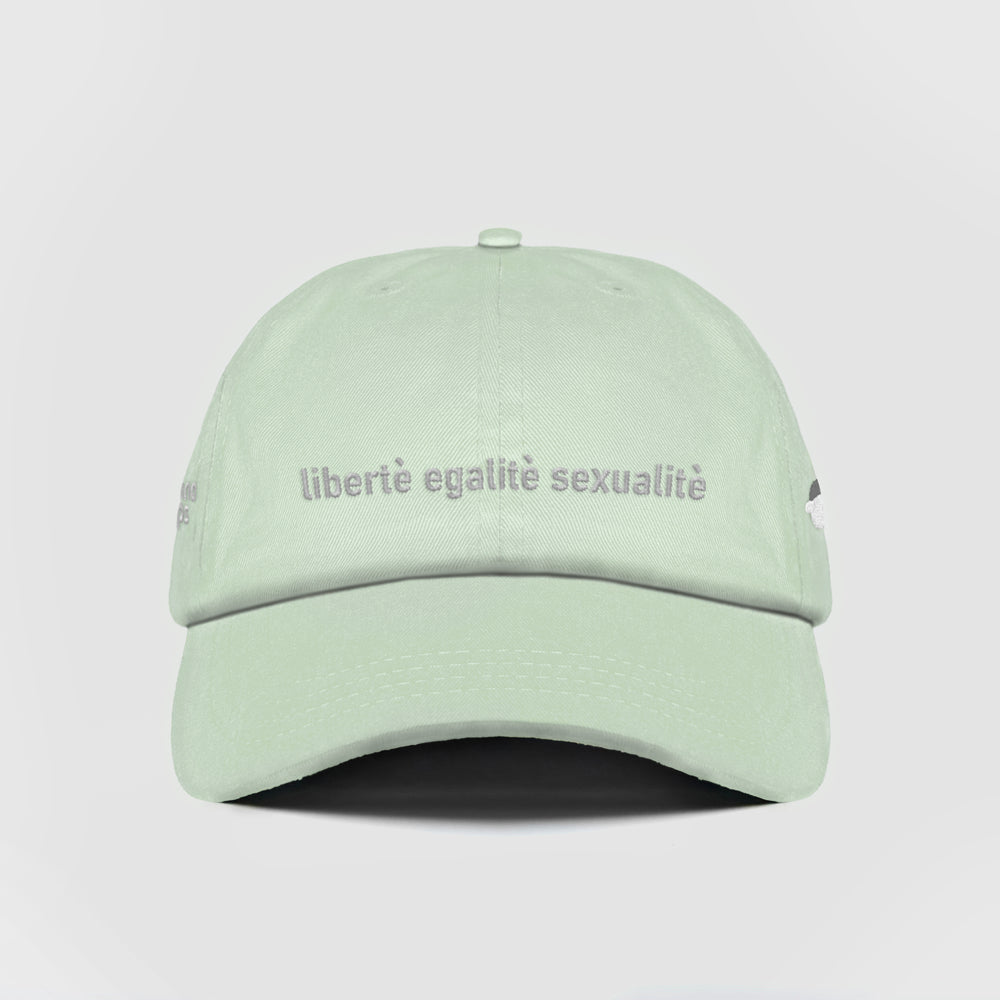 Cappellino in cotone "Libertè, ègalitè, sexualitè"