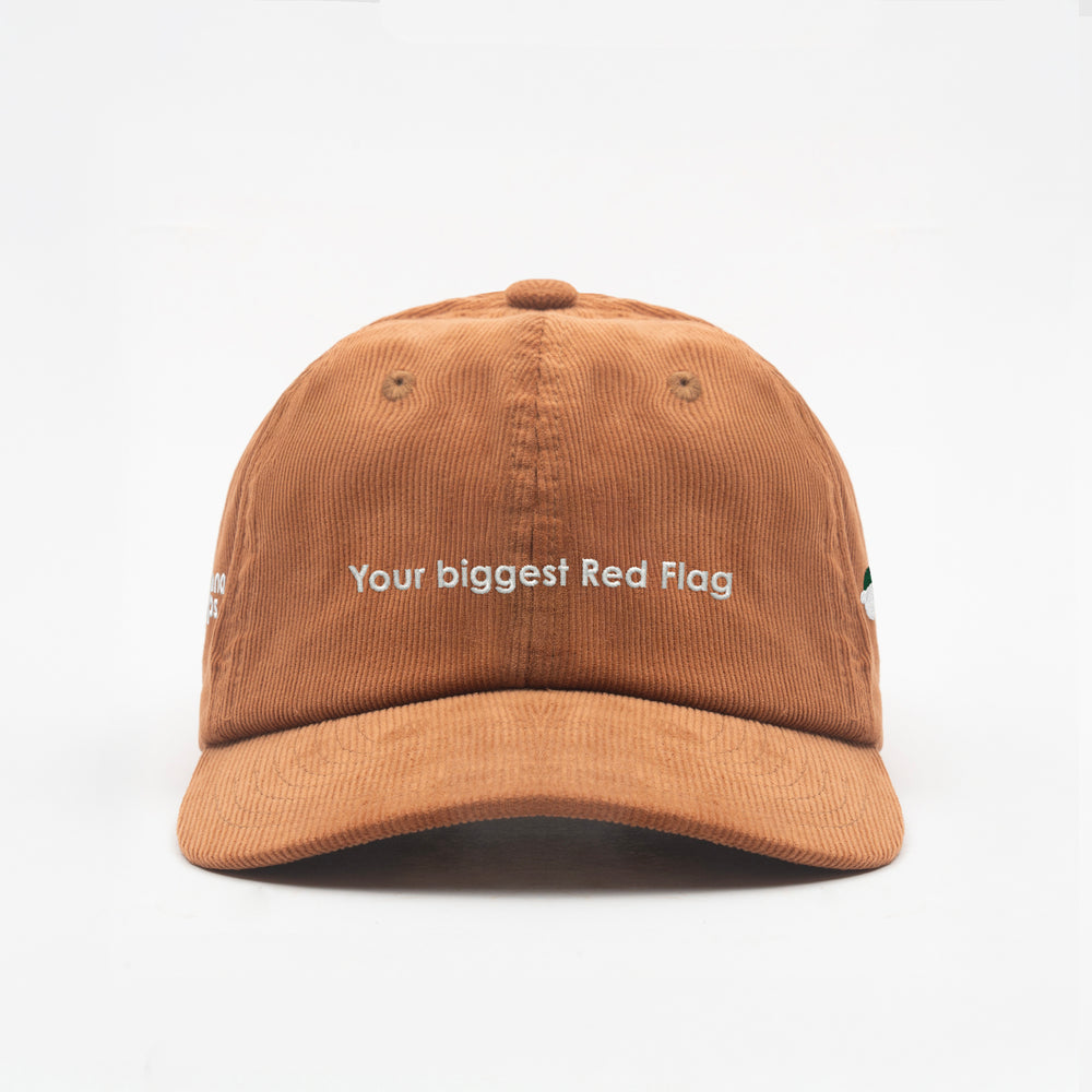 Cappellino in velluto a coste "Your biggest Red Flag"