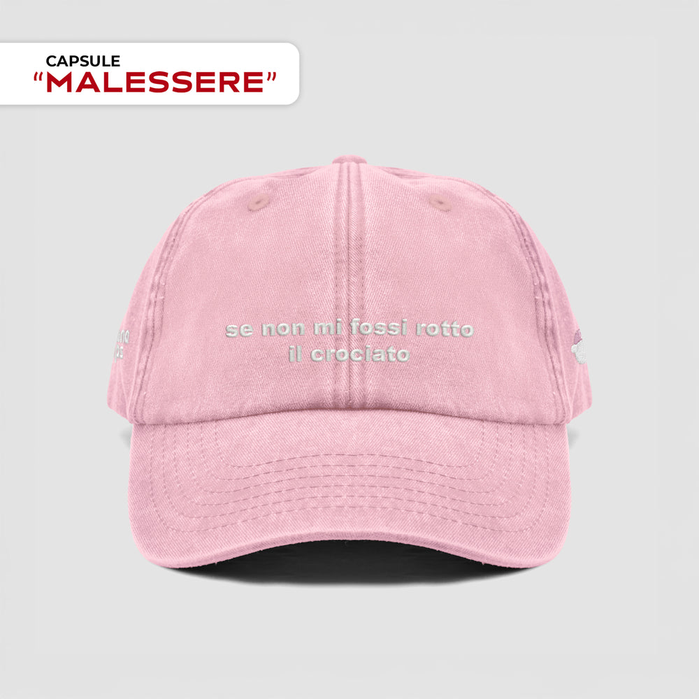 Cappellino vintage ''se non mi fossi rotto il crociato''