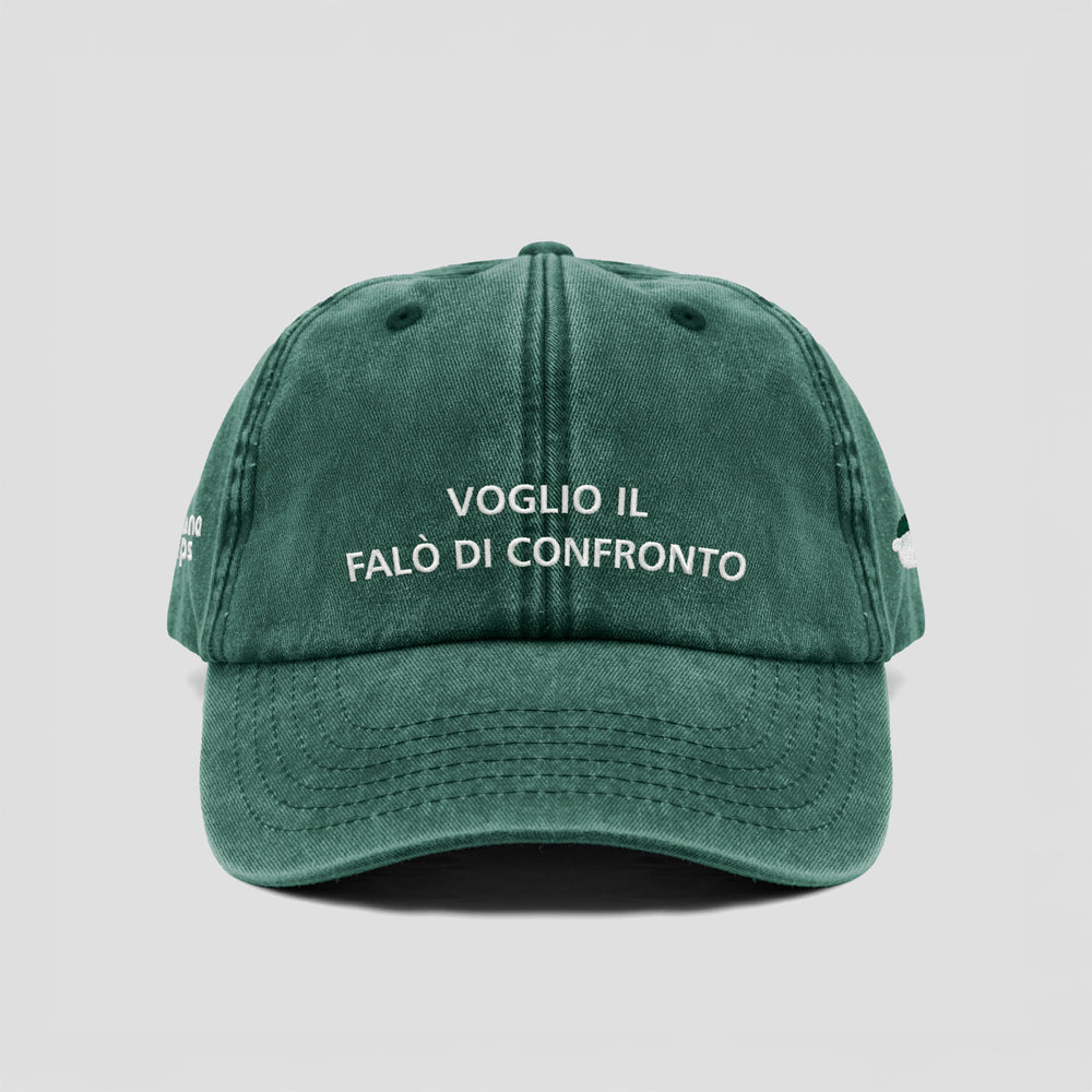 Cappellino vintage ''VOGLIO IL FALÒ DI CONFRONTO''