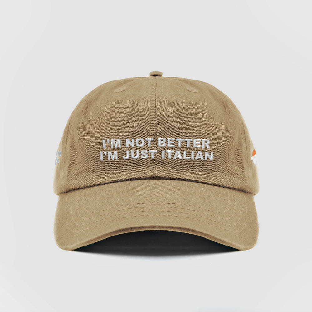 Cappellino in cotone ''I’m not better I’m just Italian''