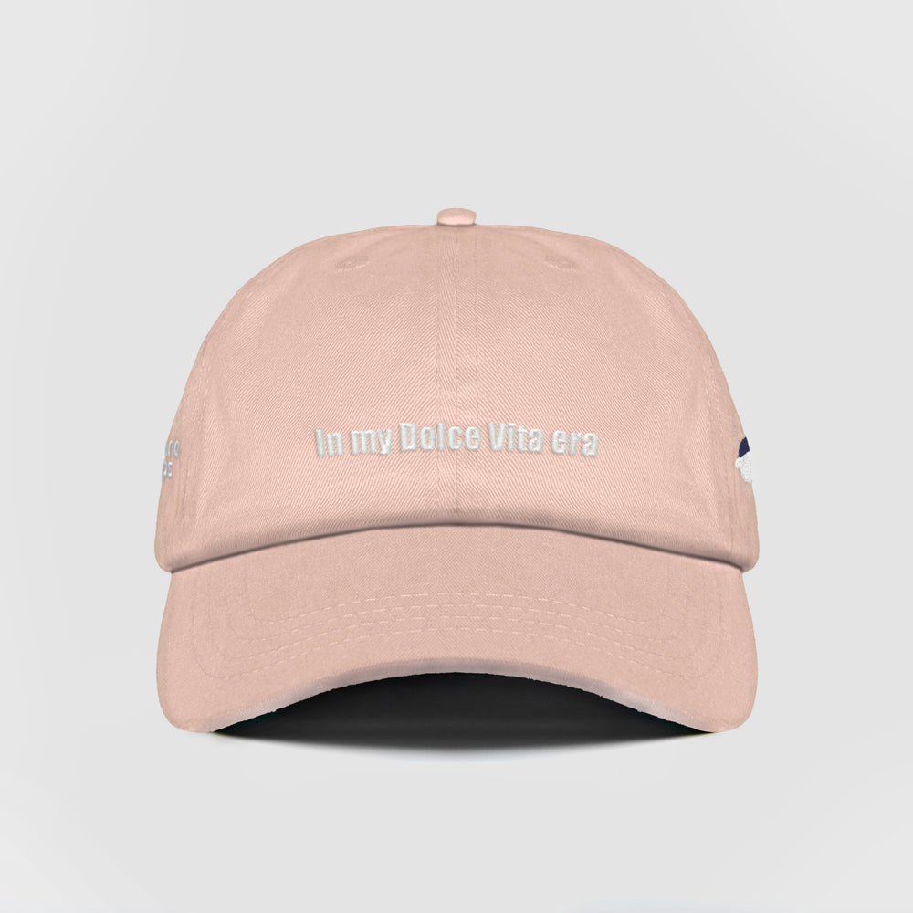 Cappellino in cotone ''In my Dolce Vita era''