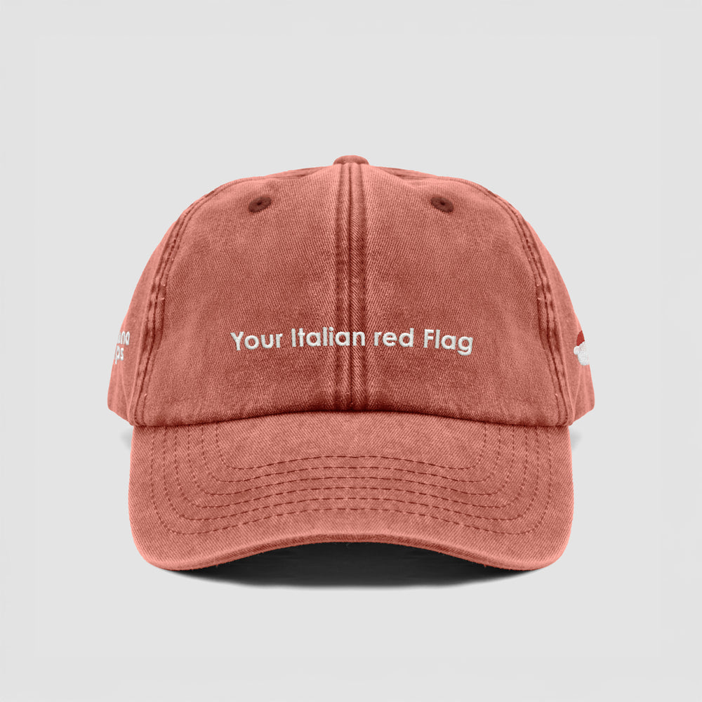 Cappellino vintage "Your Italian red Flag"