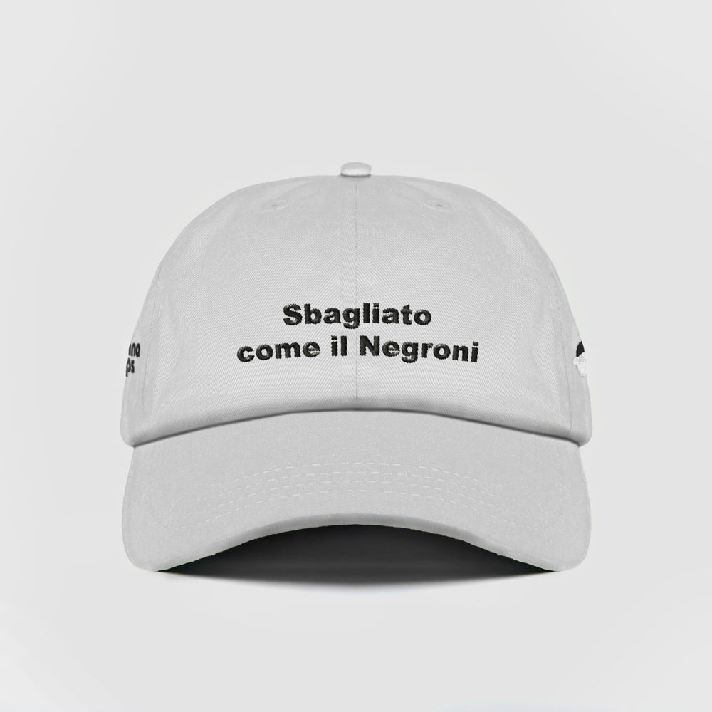 Cappellino in cotone "Sbagliato come il Negroni"