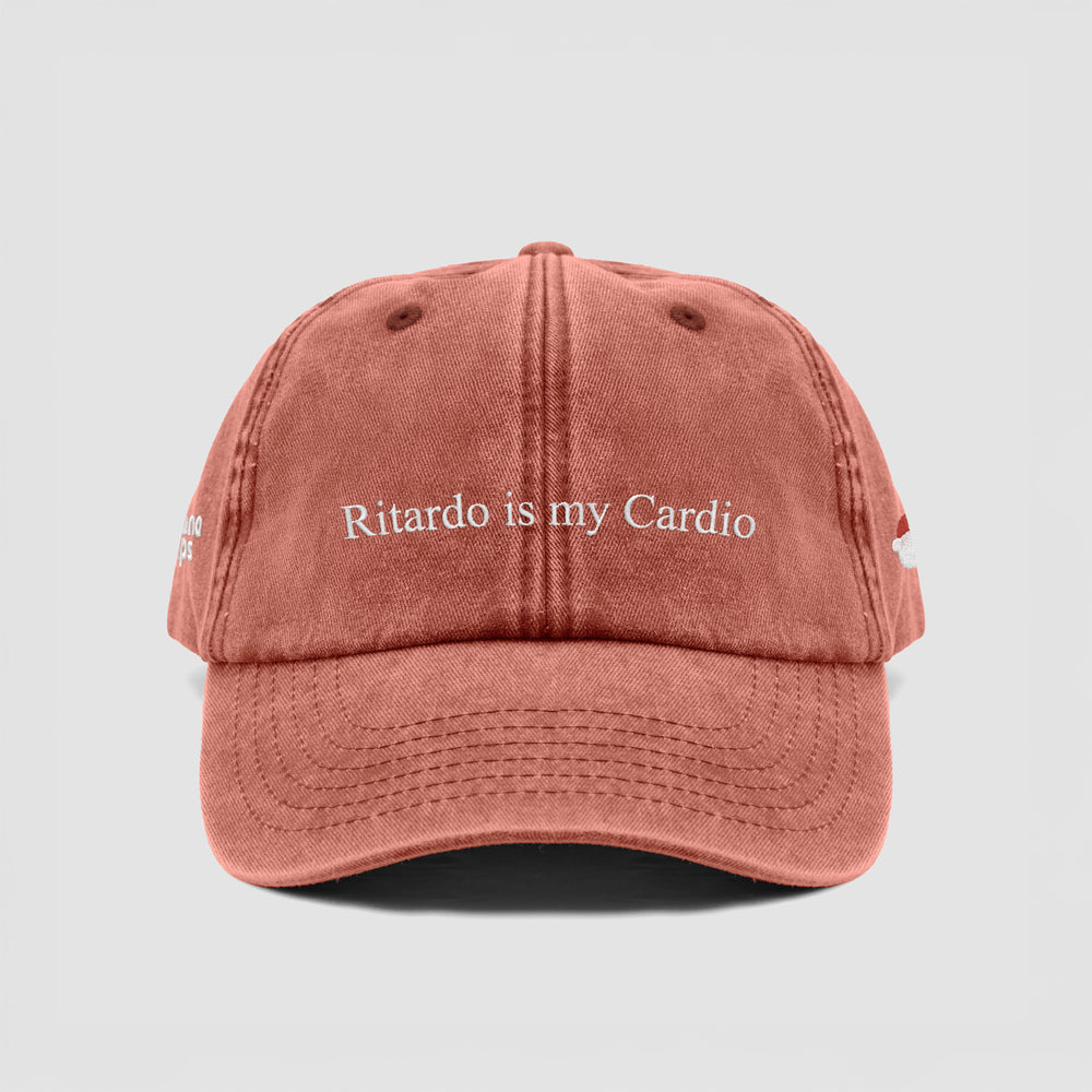 Cappellino vintage "Ritardo is my Cardio"