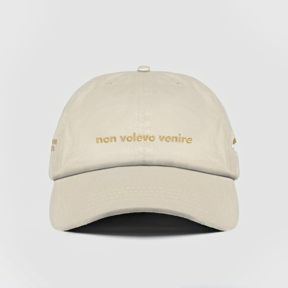 Cappellino in cotone "non volevo venire"