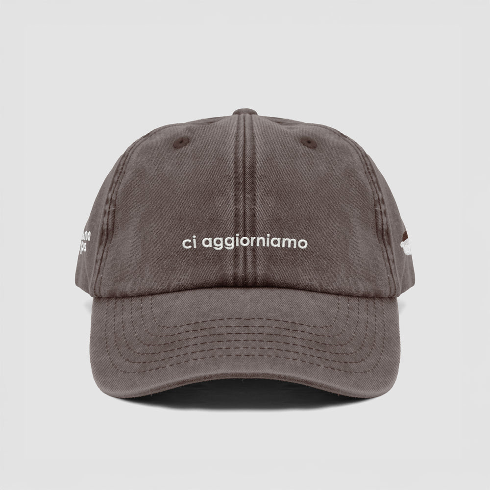 Cappellino vintage ''ci aggiorniamo''