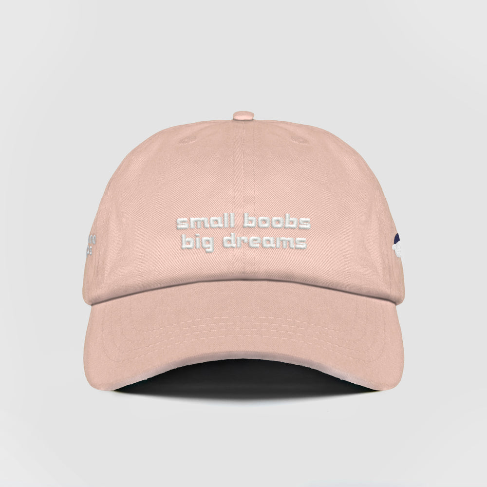 Cappellino in cotone ''Small boobs big dreams''