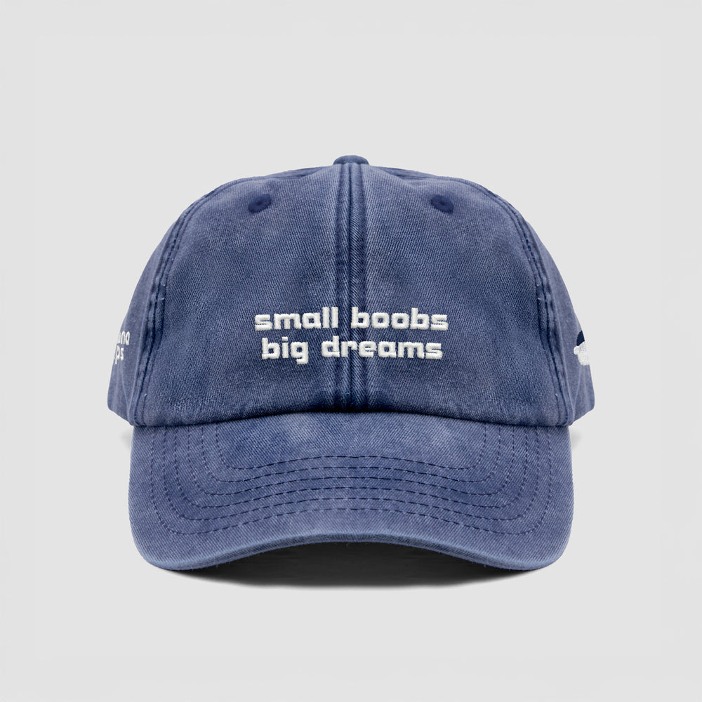 Cappellino vintage ''Small boobs big dreams''