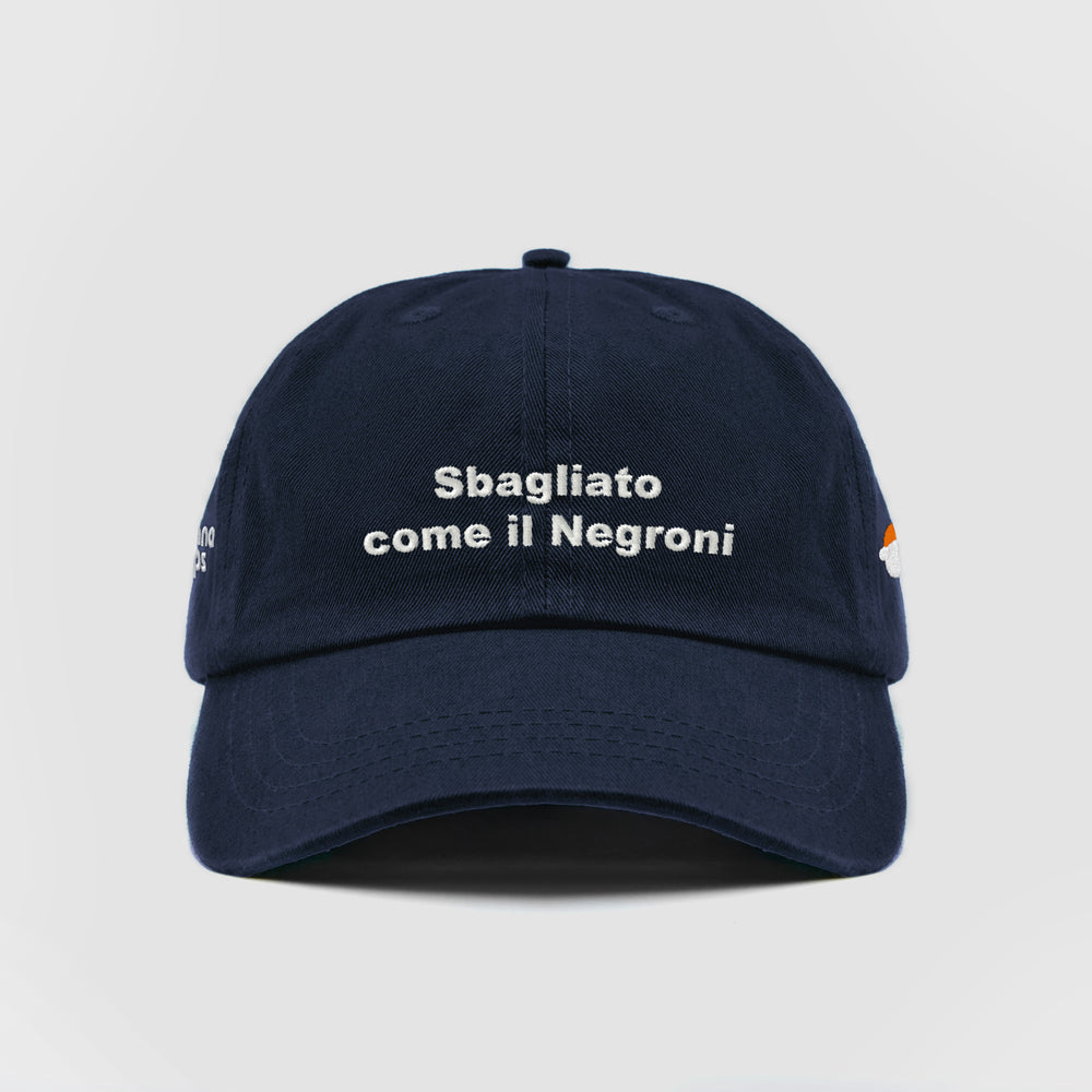 Cappellino in cotone "Sbagliato come il Negroni"