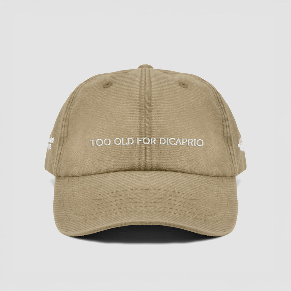 Cappellino vintage "TOO OLD FOR DICAPRIO"