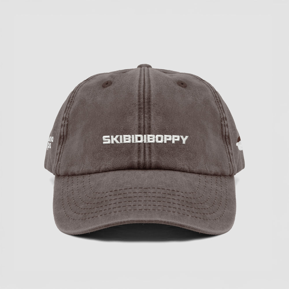 Cappellino vintage in cotone "skibidiboppy"