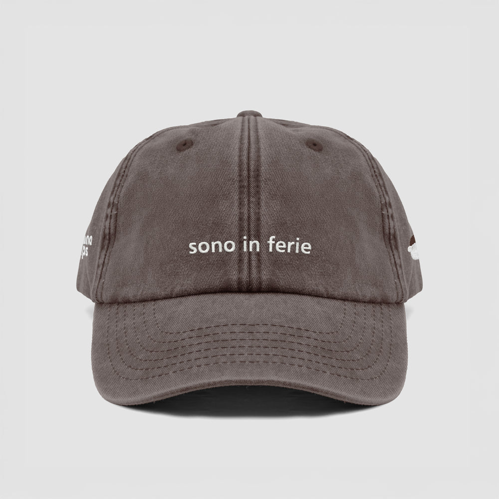 Cappellino vintage ''sono in ferie''