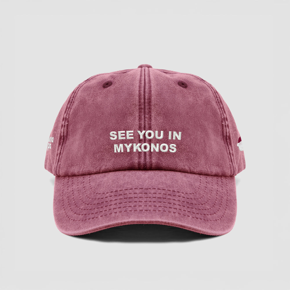 Cappellino vintage ''SEE YOU IN MYKONOS''