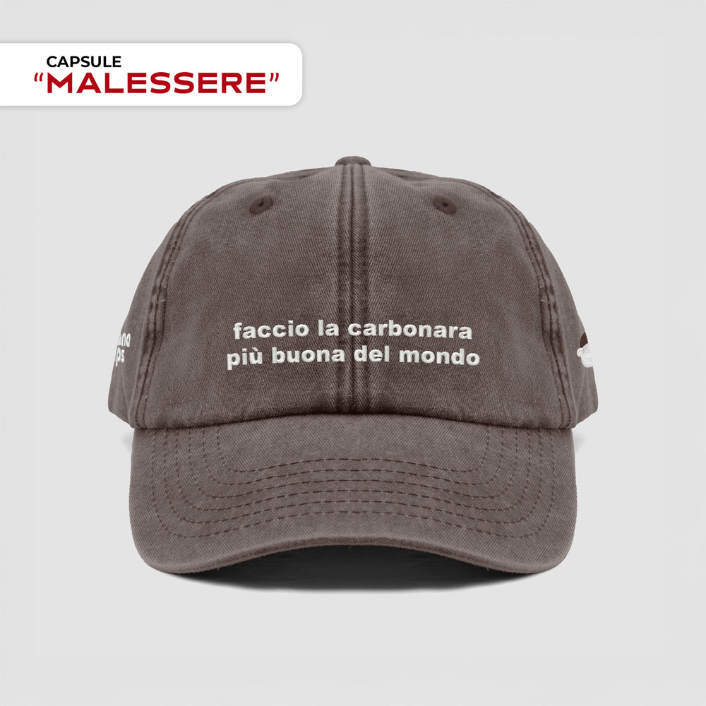 Cappellino vintage "Faccio la carbonara più buona del mondo"