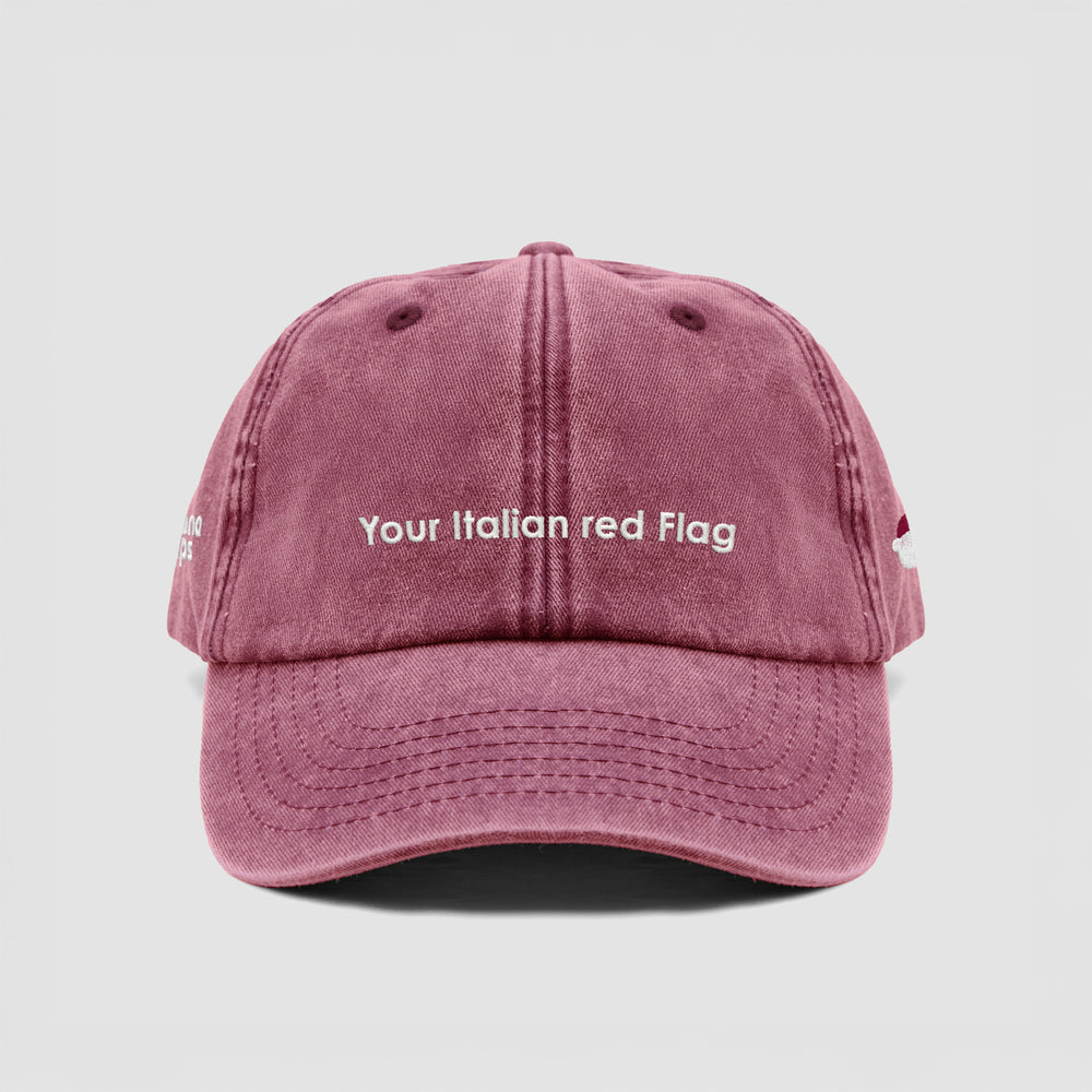 Cappellino vintage "Your Italian red Flag"