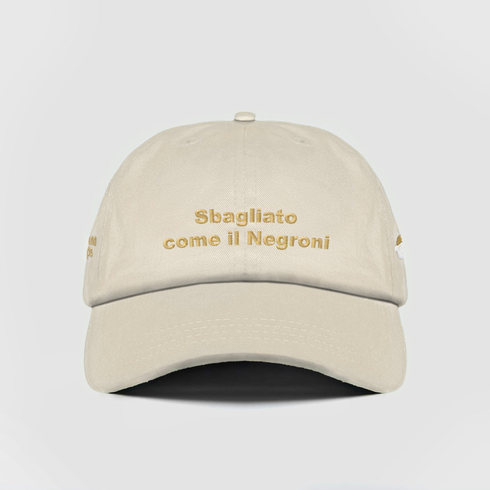 Cappellino in cotone "Sbagliato come il Negroni"