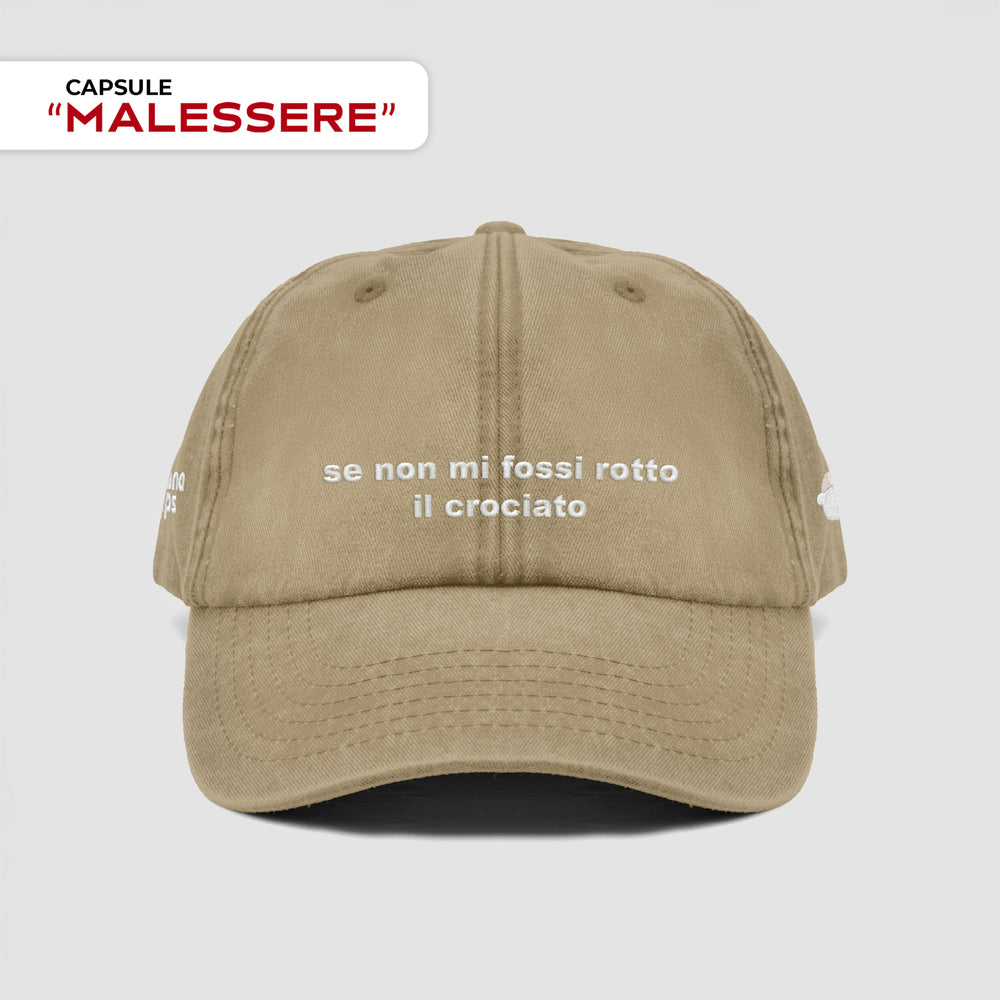 Cappellino vintage ''se non mi fossi rotto il crociato''