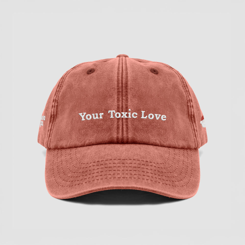 Cappellino vintage in cotone ''Your toxic love''