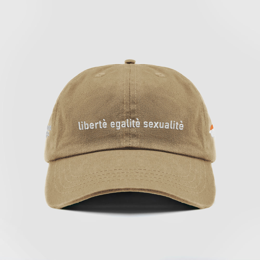 Cappellino in cotone "Libertè, ègalitè, sexualitè"