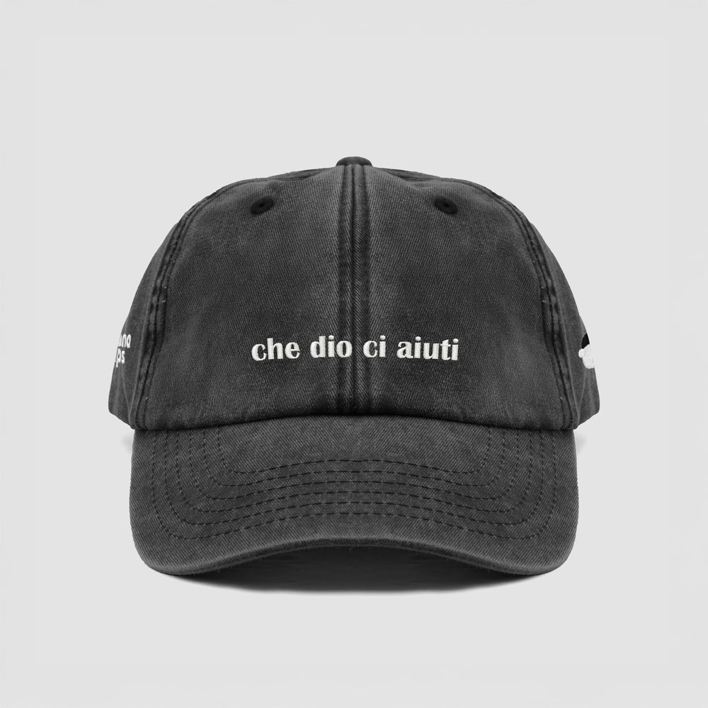Cappellino vintage "che dio ci aiuti"