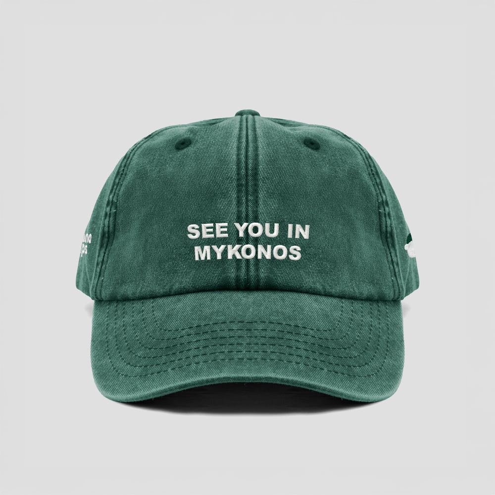 Cappellino vintage ''SEE YOU IN MYKONOS''