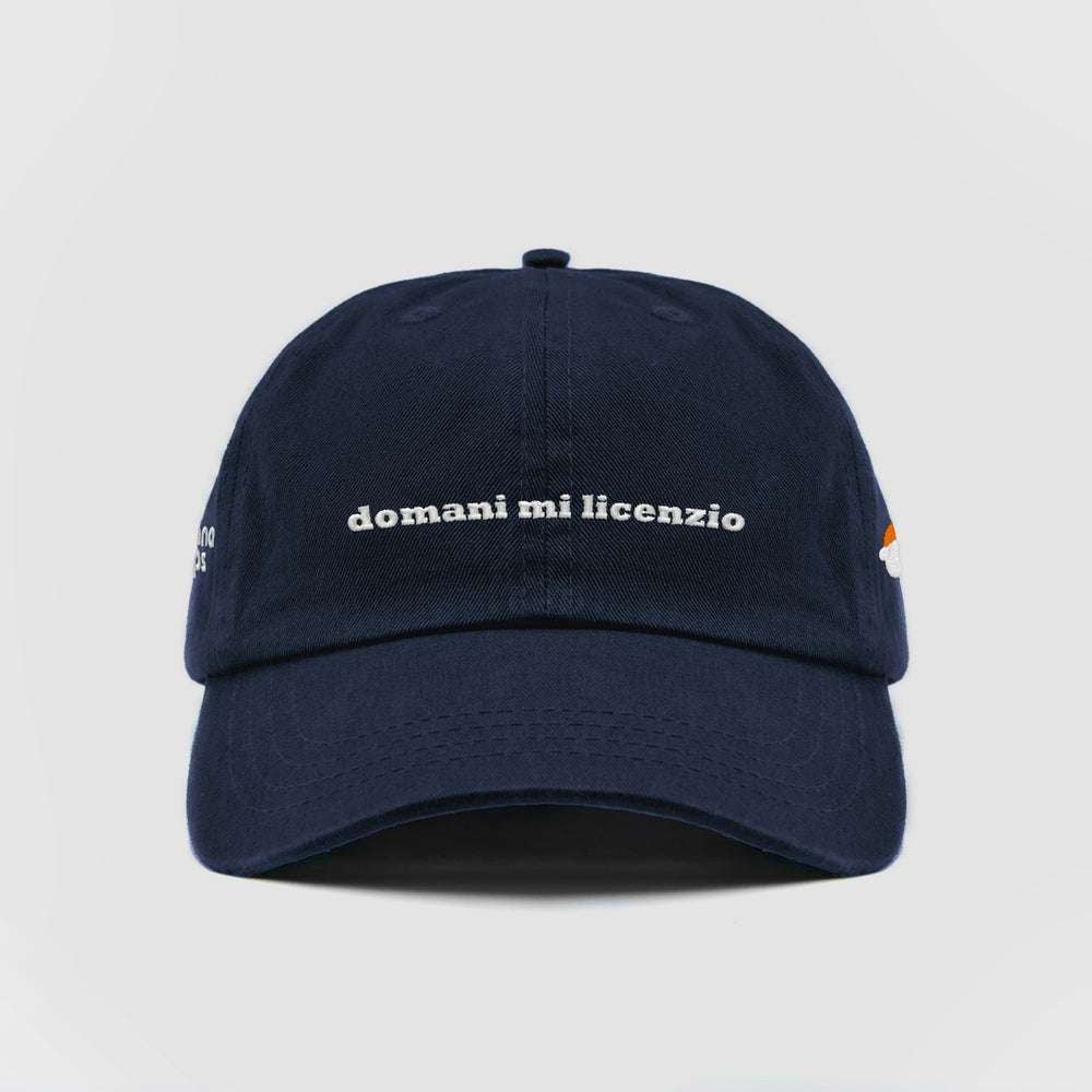 Cappellino in cotone "domani mi licenzio"