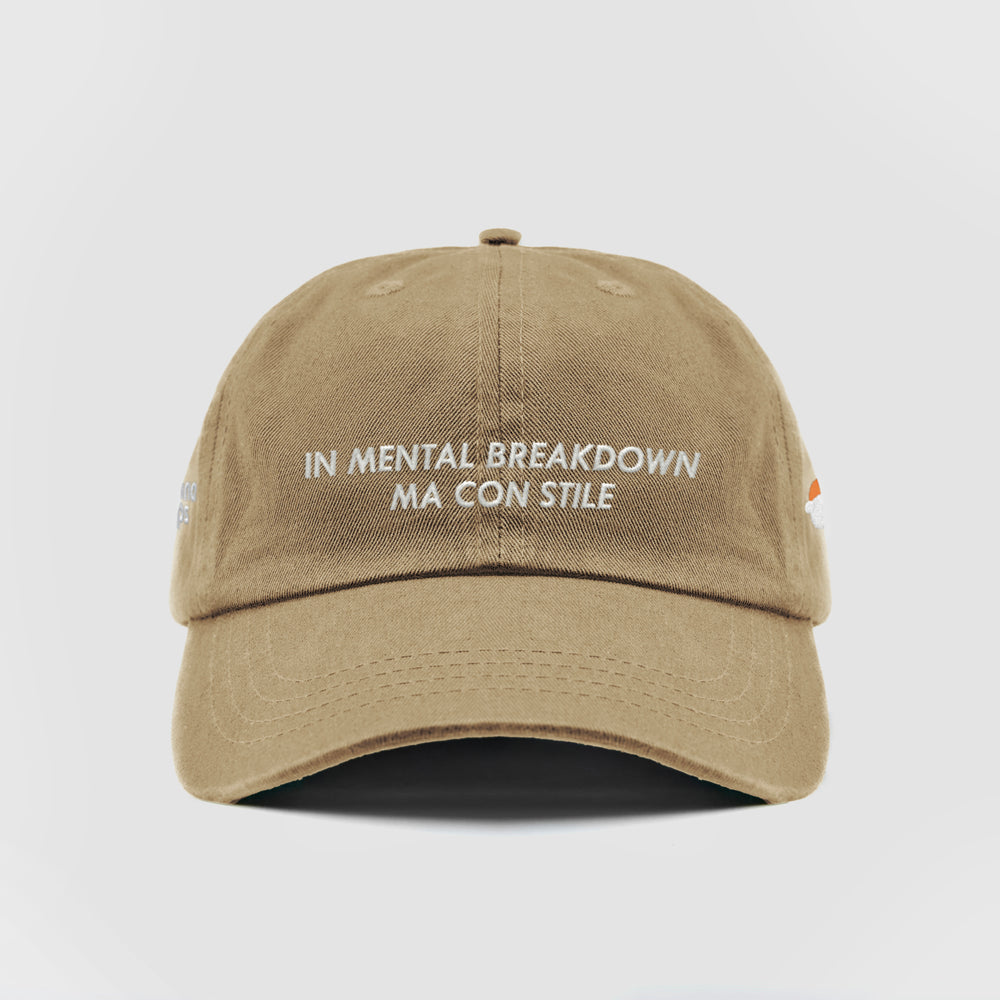 Cappellino in cotone "In mental breakdown, ma con stile"