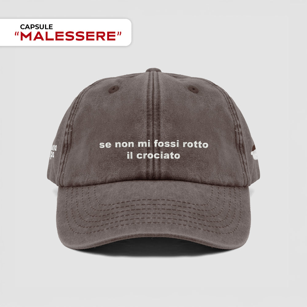 Cappellino vintage ''se non mi fossi rotto il crociato''