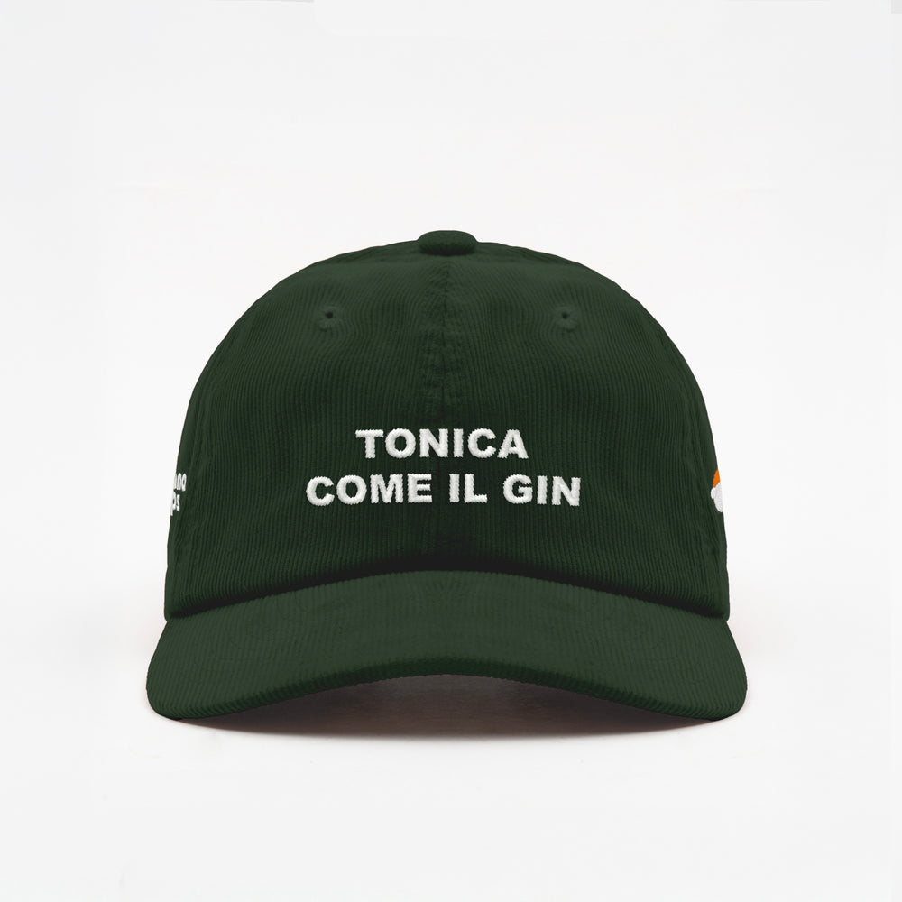 Cappellino in velluto a coste "Tonica come il Gin"